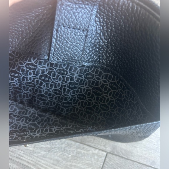 LODIS Black Pebbled Leather Wristlet - Picture 5 of 6